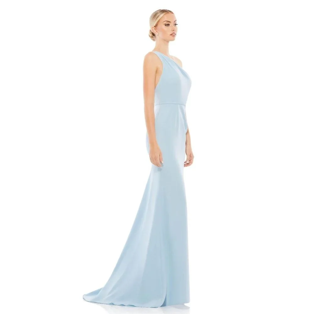 IEENA Mac Duggal One Shoulder Long Fitted Mermaid Gown 4 - Picture 7 of 9